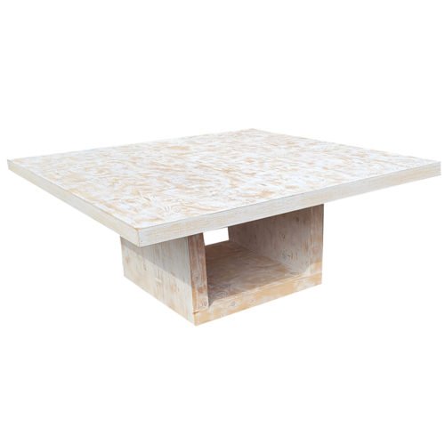 square whitewash table