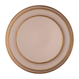 Heirloom Gold Band Blush Dinnerware Collection