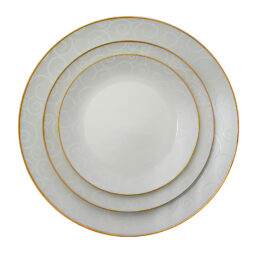 Gold Trimmed Venetian Lace Dinnerware Collection